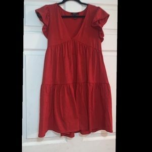 short red sleeve dress from forever 21